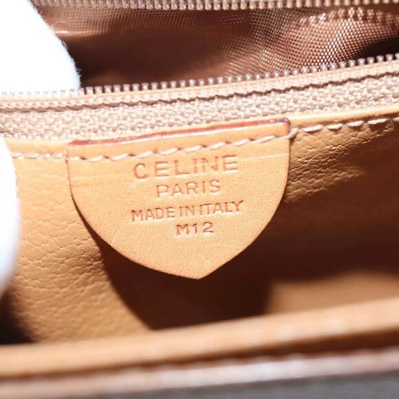 CELINE Macadam Canvas Shoulder Bag PVC Brown Auth - Picture 8 of 16